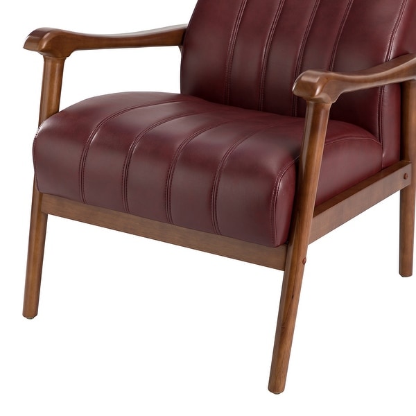 Olinto Wood Upholstery Armchair with Solid Wood Legs by HULALA HOME