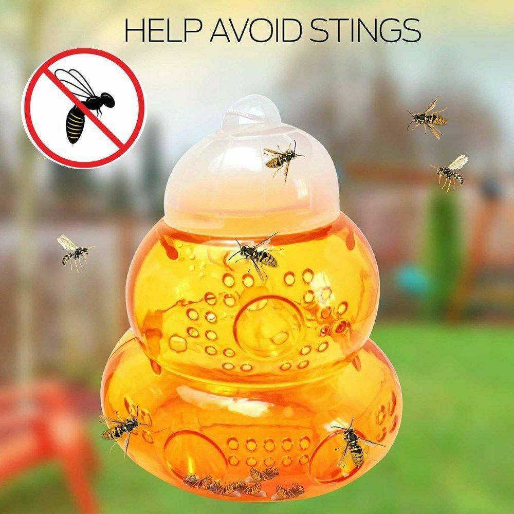 LIGHTSMAX Outdoor Reusable Insect Wasp and Hornet Trap (2-Pack) WSTPX2