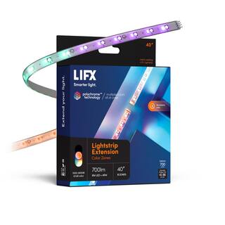 LIFX 40 in. Multi-Color Smart Wi-Fi LED Strip Light Extension Works with AlexaHey GoogleHomeKitSiri LZ1RGBWUS