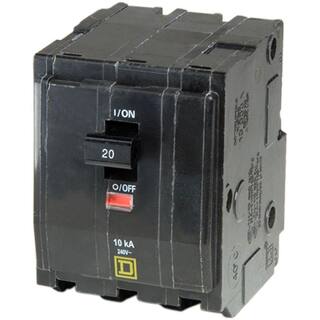 Square D QO 20 Amp 3-Pole Plug-In Circuit Breaker QO320CP