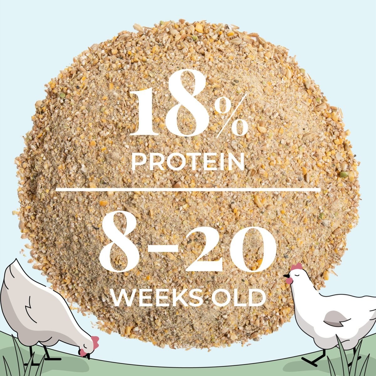 Mile Four 18% Organic Mash Grower Chicken and Duck Feed