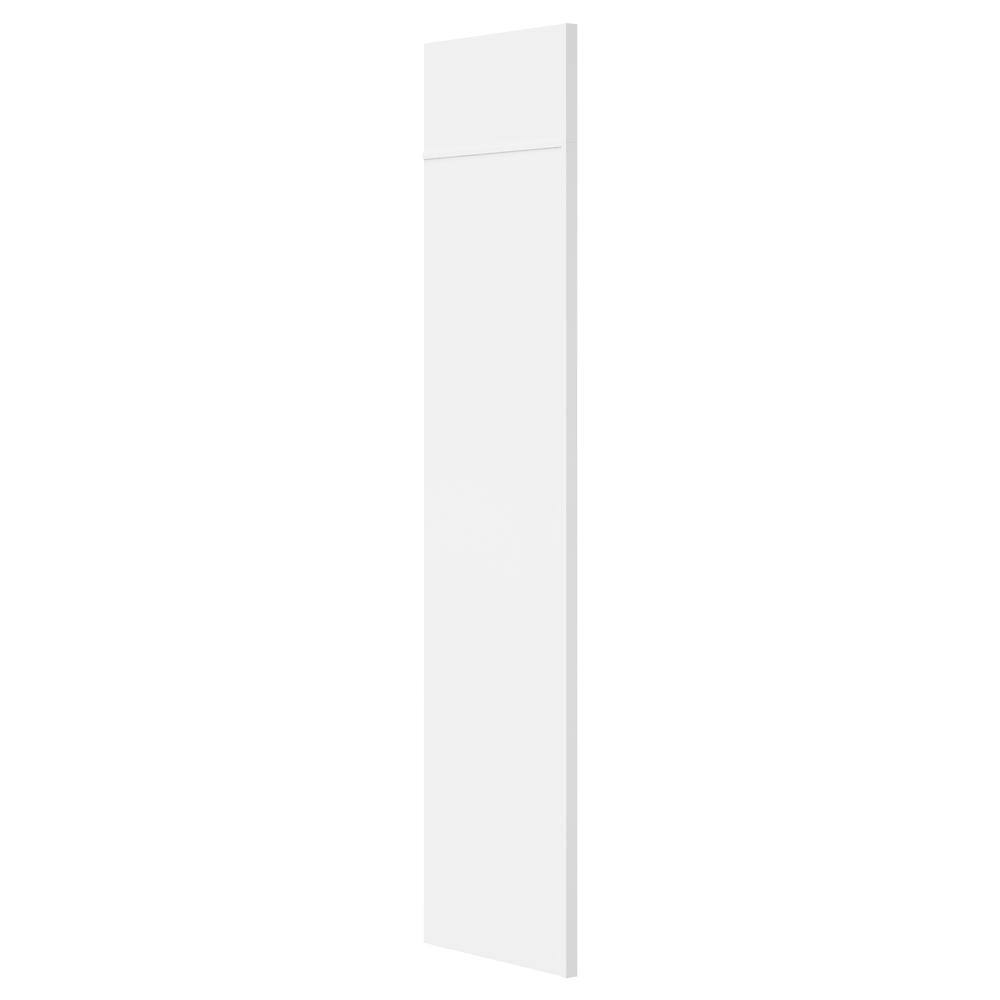 Hampton Bay 24 in. W x 84 in. H Refrigerator End Panel in Satin White KAREP-SW