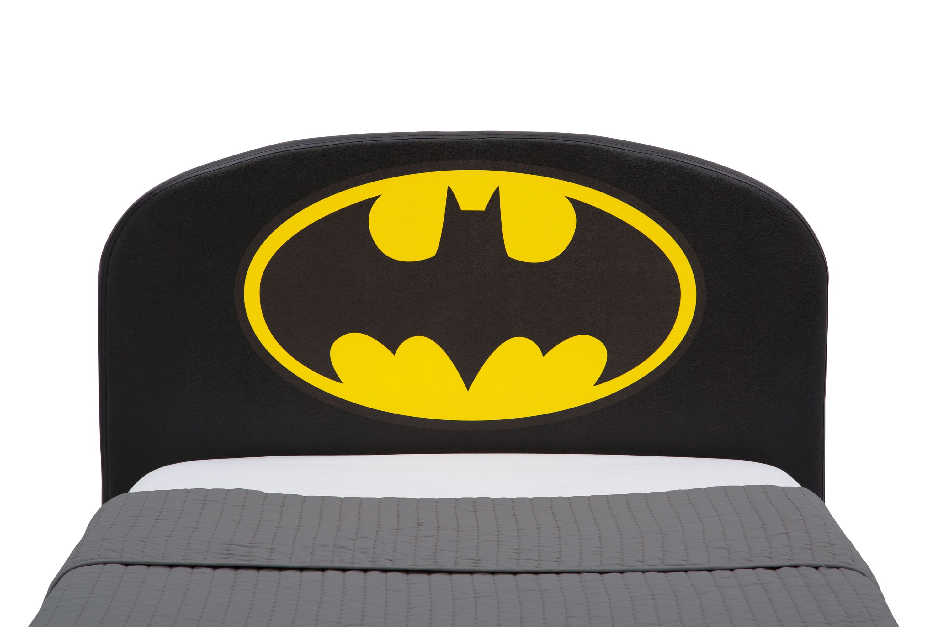 Delta Children DC Comics Batman Upholstered Twin Bed, Black