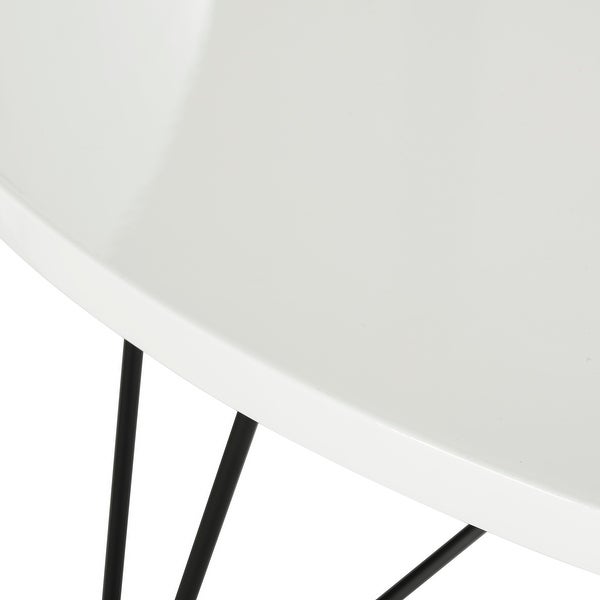 SAFAVIEH Mid-Century Modern Maris Lacquer White / Black Coffee Table - 33.5