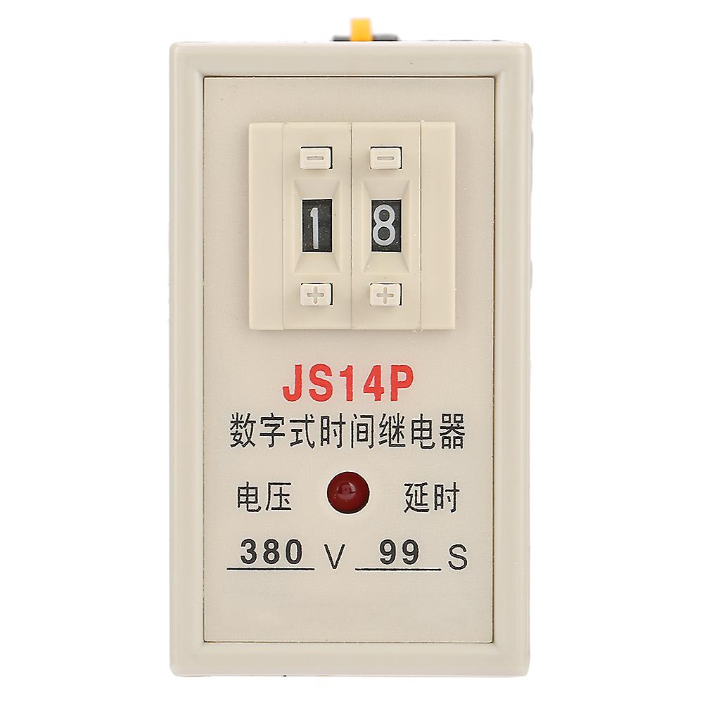 Js14p 1-99 Seconds Timer Relay Digital Display Delay Time Relay With Base Ac 380v