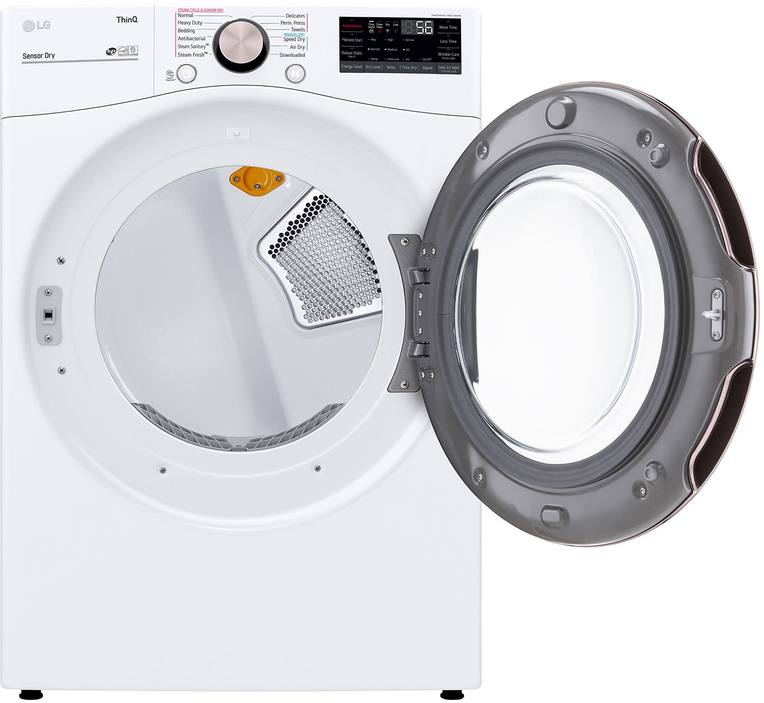 LG 7.4 Cu. Ft. White Smart Wi-Fi Enabled Front Load Gas Dryer With TurboSteam And Built-In Intelligence