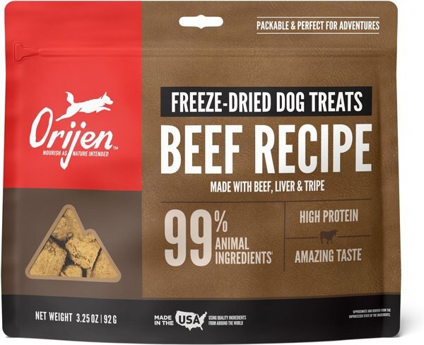 ORIJEN Ranch-Raised Beef Formula Grain-Free Freeze-Dried Dog Treats