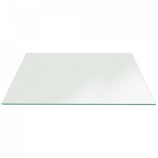 Fab Glass and Mirror 36 in. x 60 in. Clear Rectangle Glass Table Top 12 in. Thick Flat Edge Polished Tempered Radius Corner 36x60RECT12THFL