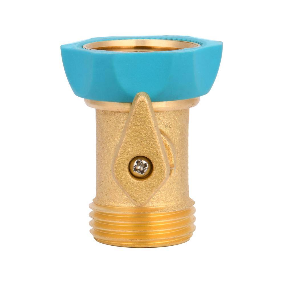 AQUA JOE Heavy-Duty Hose Shut Off Valve with Brass Construction 2-Pack AJ-IHE-2PK