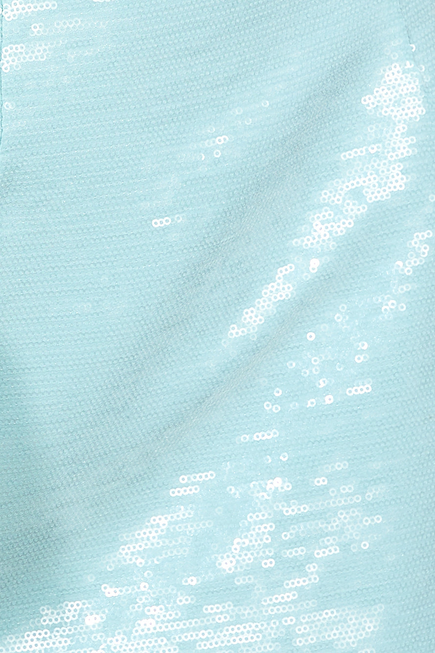 RUNAWAY Sequin Skirt Aqua