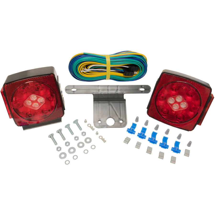 Blazer International LED Submersible Trailer Light Kit with Reverse Light， Red