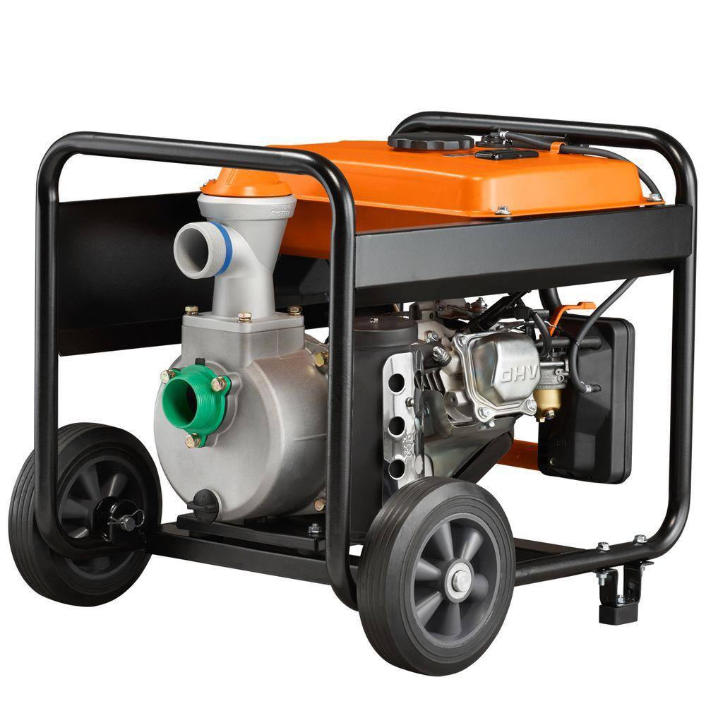 Generac 5 HP 2 in. Gas Powered Semi-Trash Water Pump with Hose Kit 6822