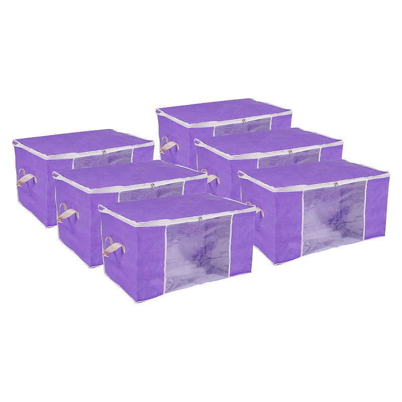 Clothing Storage Box Folding Storage Bag Clothes Organizer， 6pcs