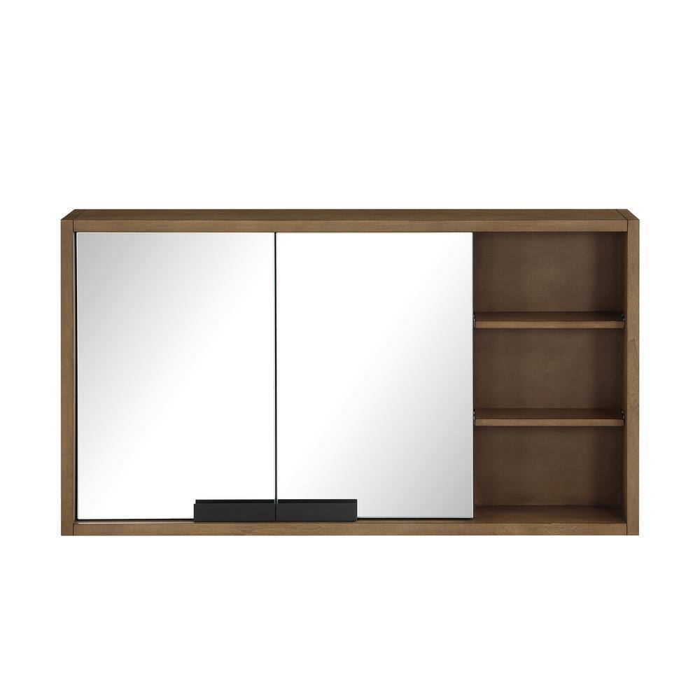 Home Decorators Collection Kordite 42 in. W x 24 in. H Rectangular Almond Latte Brown Surface Mount Medicine Cabinet with Mirror Kordite MC-AL