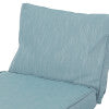 GDF Studio Massey Outdoor Water Resistant Fabric Loveseat Cushions with Piping， Teal