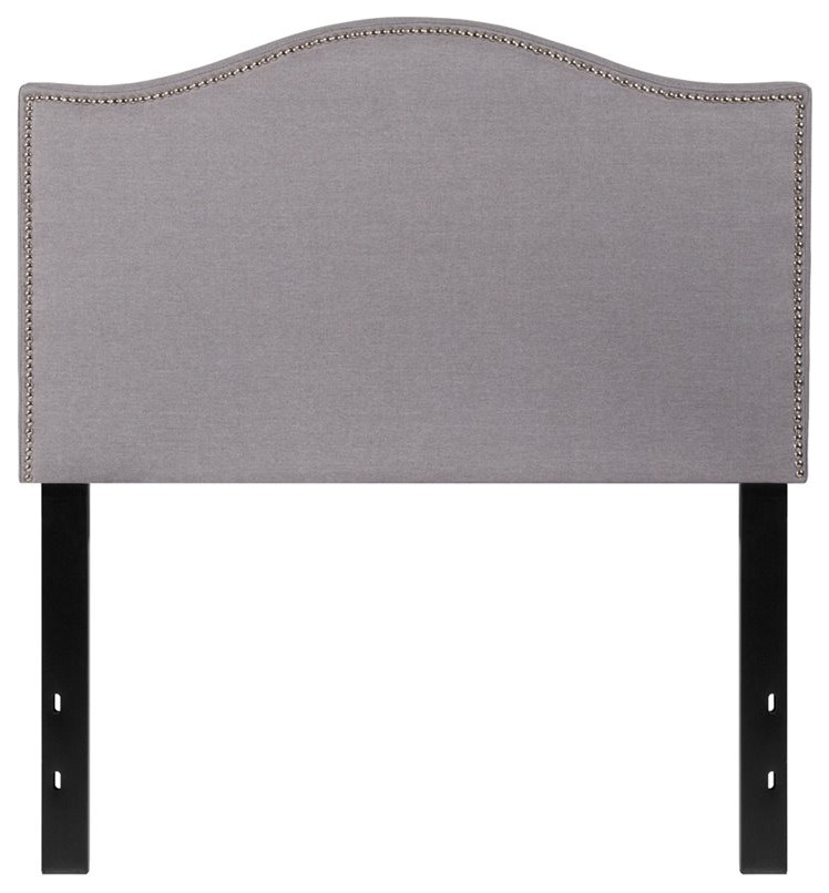 Flash Furniture Lexington Upholstered Twin Panel Headboard in Light Gray   Transitional   Headboards   by Homesquare  Houzz