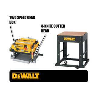 DW 15 Amp 13 in. Corded Planer and Mobile Thickness Planer Stand DW735W7350