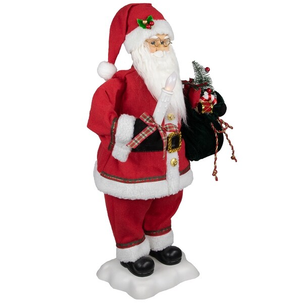 24 Inch Animated Santa Claus Lighted Candle Musical Christmas Figure