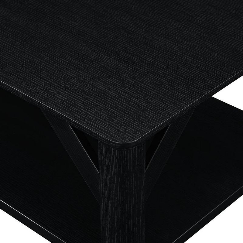 Convenience Concepts Winston Coffee Table with Shelf， Black