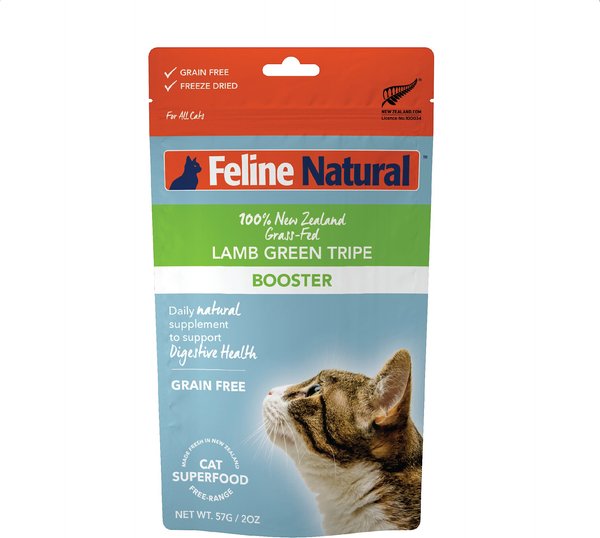 Feline Natural Booster Lamb Green Tripe Freeze-Dried Cat Food Topper