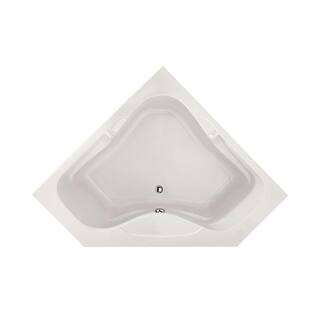 Hydro Systems Lexington 60 in. Acrylic Corner Drop-In Air Bath Bathtub in White LXT6060ATAW