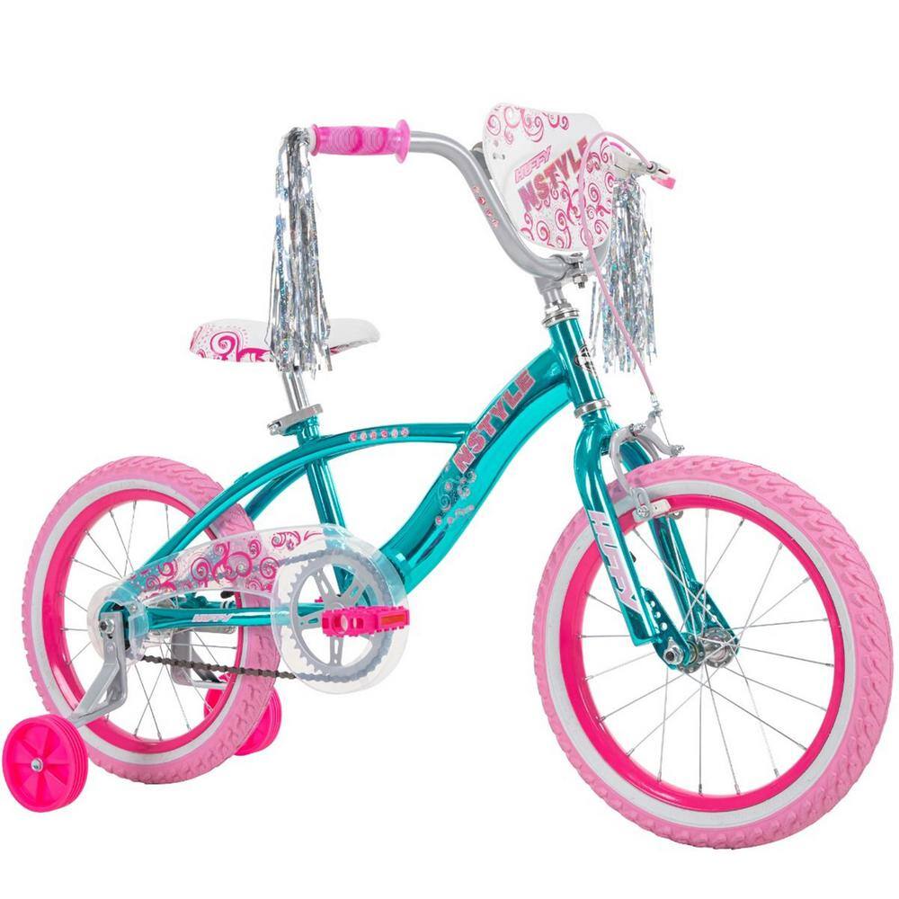 Huffy 16 in. N'Style Metallic Teal and Pink Girls' Bike 21830