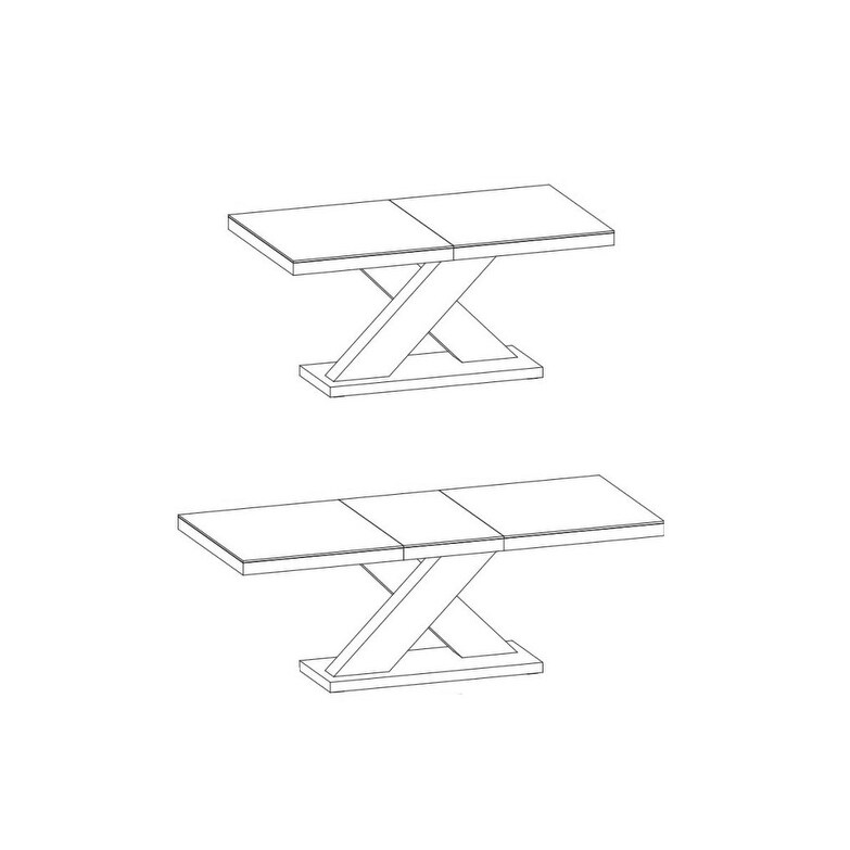 NONEX Modern Extendable X base Dining Table