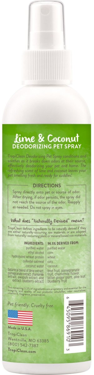 TropiClean Lime and Coconut Deodorizing Dog and Cat Spray