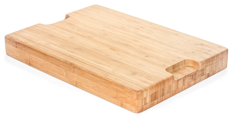 Heim Concept Premium Large Organic Bamboo Butcher Block  Professional Grade   Modern   Cutting Boards   by CTE Trading Inc.  Houzz