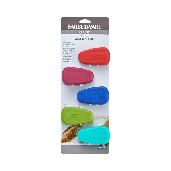 Farberware 5 Piece Medium Wide Bag Clips