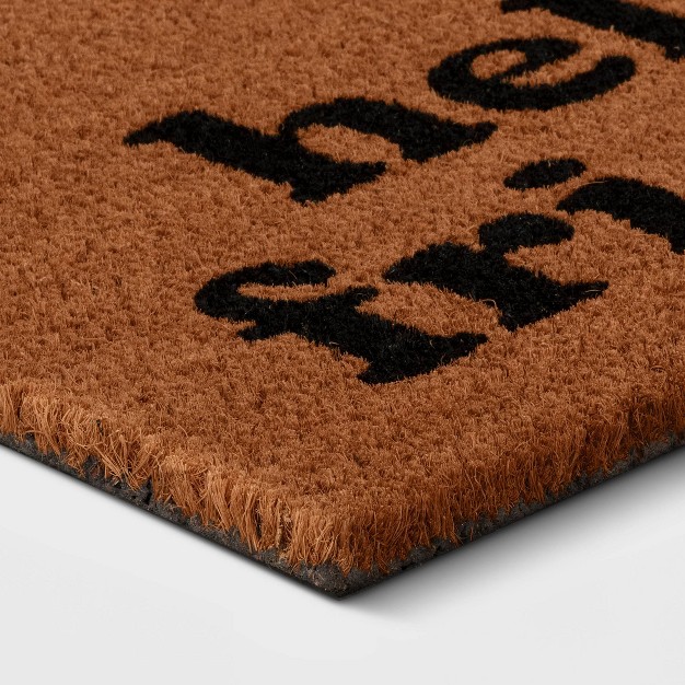 Hello Friends Rectangular Outdoor Door Mat Multicolor