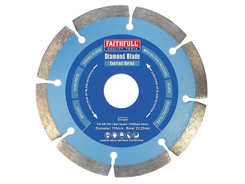 Faithfull Contract Diamond Blade 115 x 22.2mm FAIDB115C