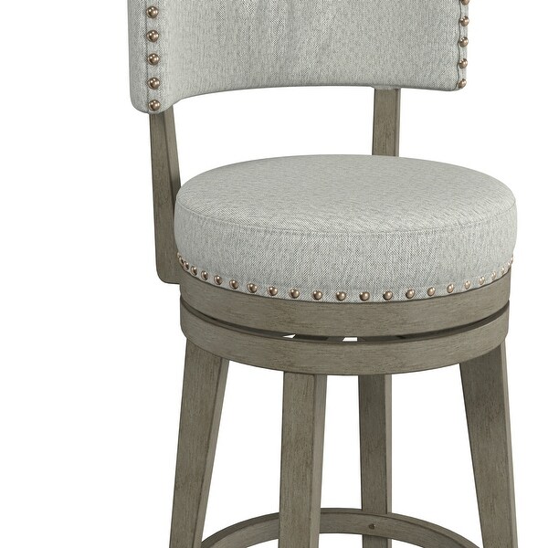 Hillsdale Furniture Lawton Wood Swivel Stool， Antique Gray