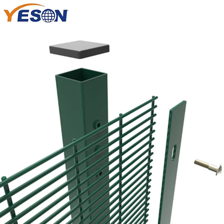 Factory Supply PVC Painting High Security 358 Welded Panel Anti Climb Wire Fence for Railways