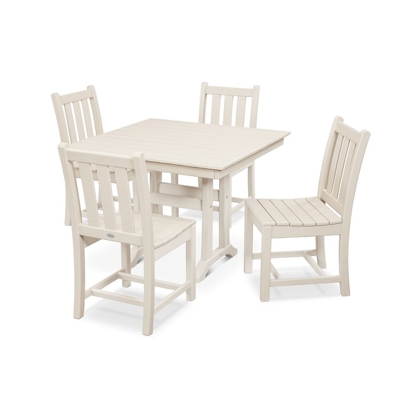 POLYWOOD Traditional Garden 5Piece Farmhouse Dining Set