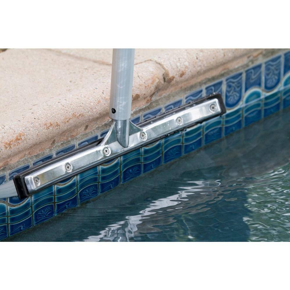 HDX 18 in. Swimming Pool  Spa Brush with Deluxe Nylon Bristles and Aluminum Back 60272