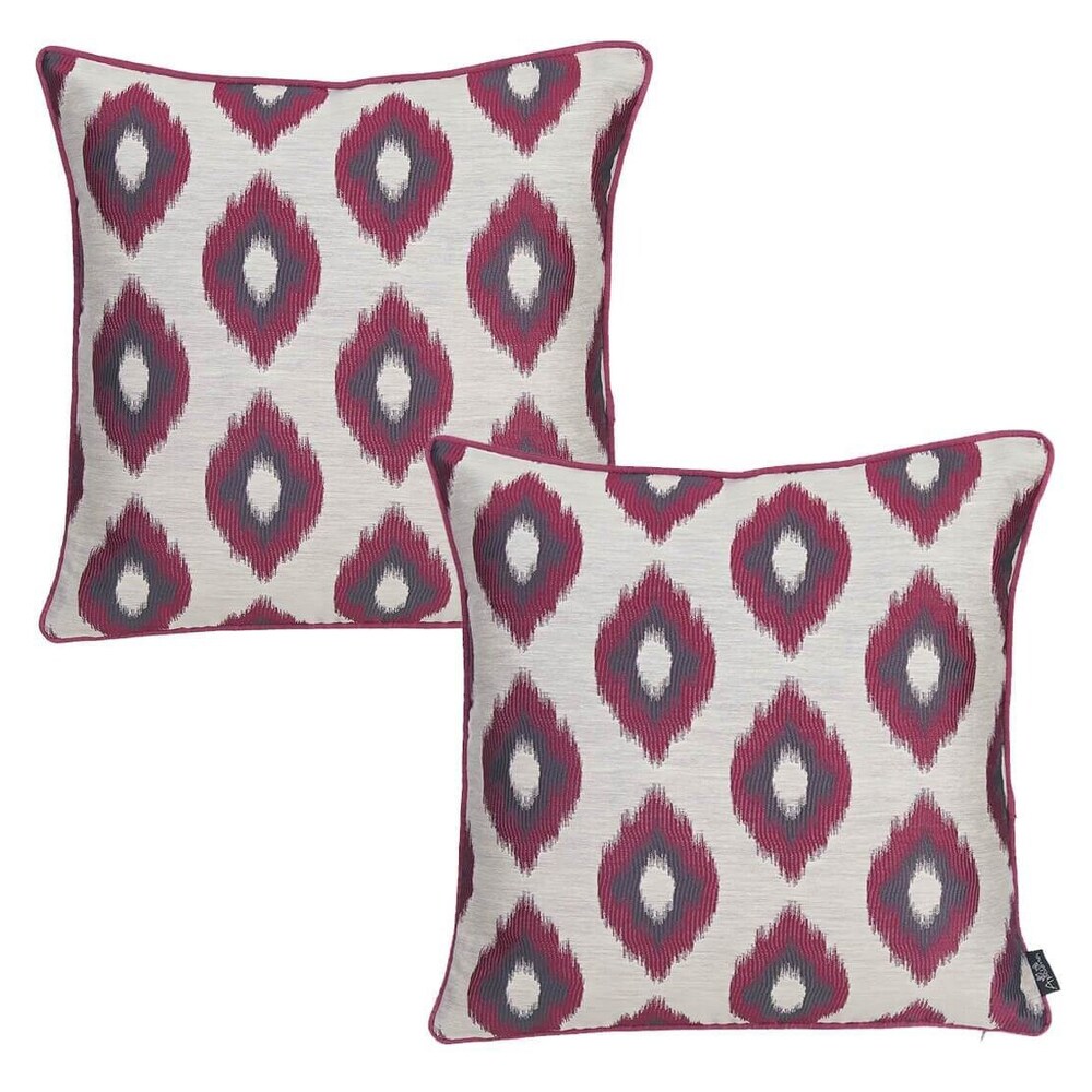 Porch   Den Briar Purple Jacquard Throw Pillow Cover (Set of 2)