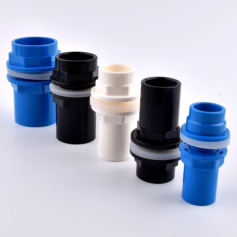 20~50mm Aquarium Drain Joint PVC Pipe Water Inlet Outlet Fittings Overflow Thread Water Tank Supply Fish Tank Connector