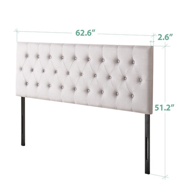 Priage by ZINUS Button Tufted Upholstered Headboard - - 20508300