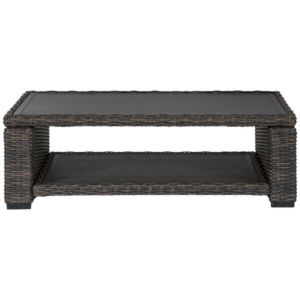 Signature Design by Ashley Grasson Lane Brown Rectangular Cocktail Table