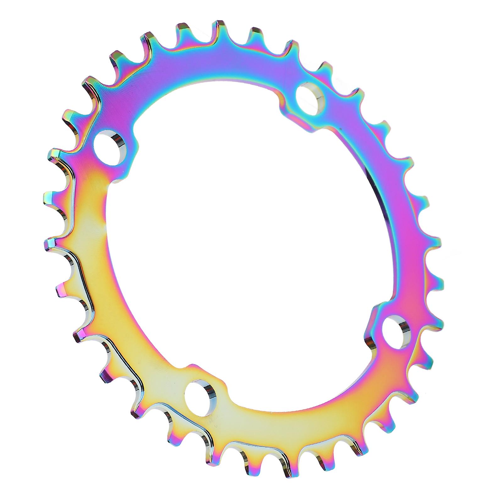 104 Bcd Mountain Bicycle Narrow Wide Round Chainring Repair Colorful Single Chain Ring32t Round Chainring/ 104bcd