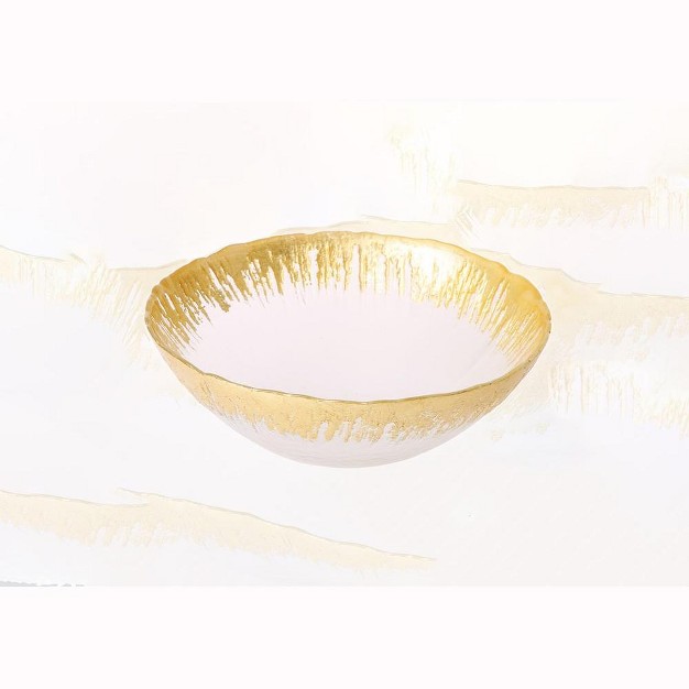 Classic Touch Individual Bowl With Flashy Gold Design