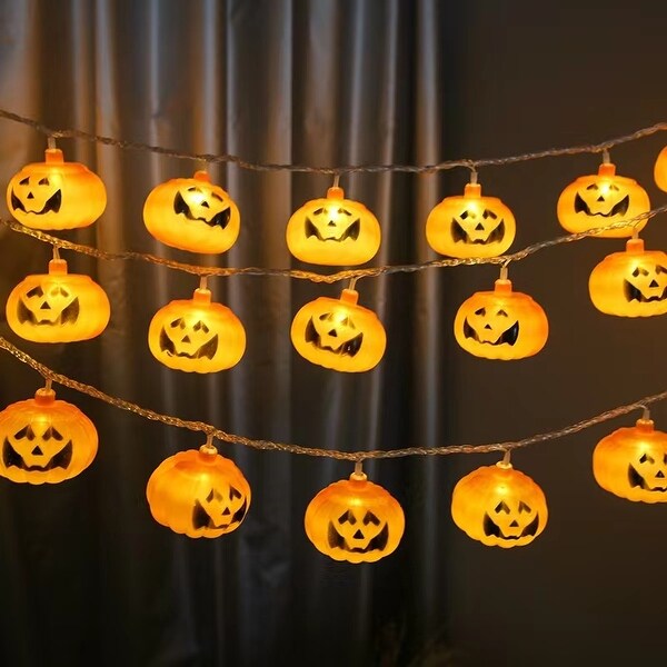 10LED Pumpkin String Fairy Lights for Halloween Party Decor Shopping - The Best Deals on String Lights | 40625583