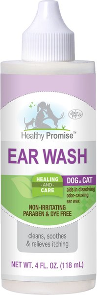 Four Paws Healthy Promise Cat and Dog Ear Wash， 4-oz bag