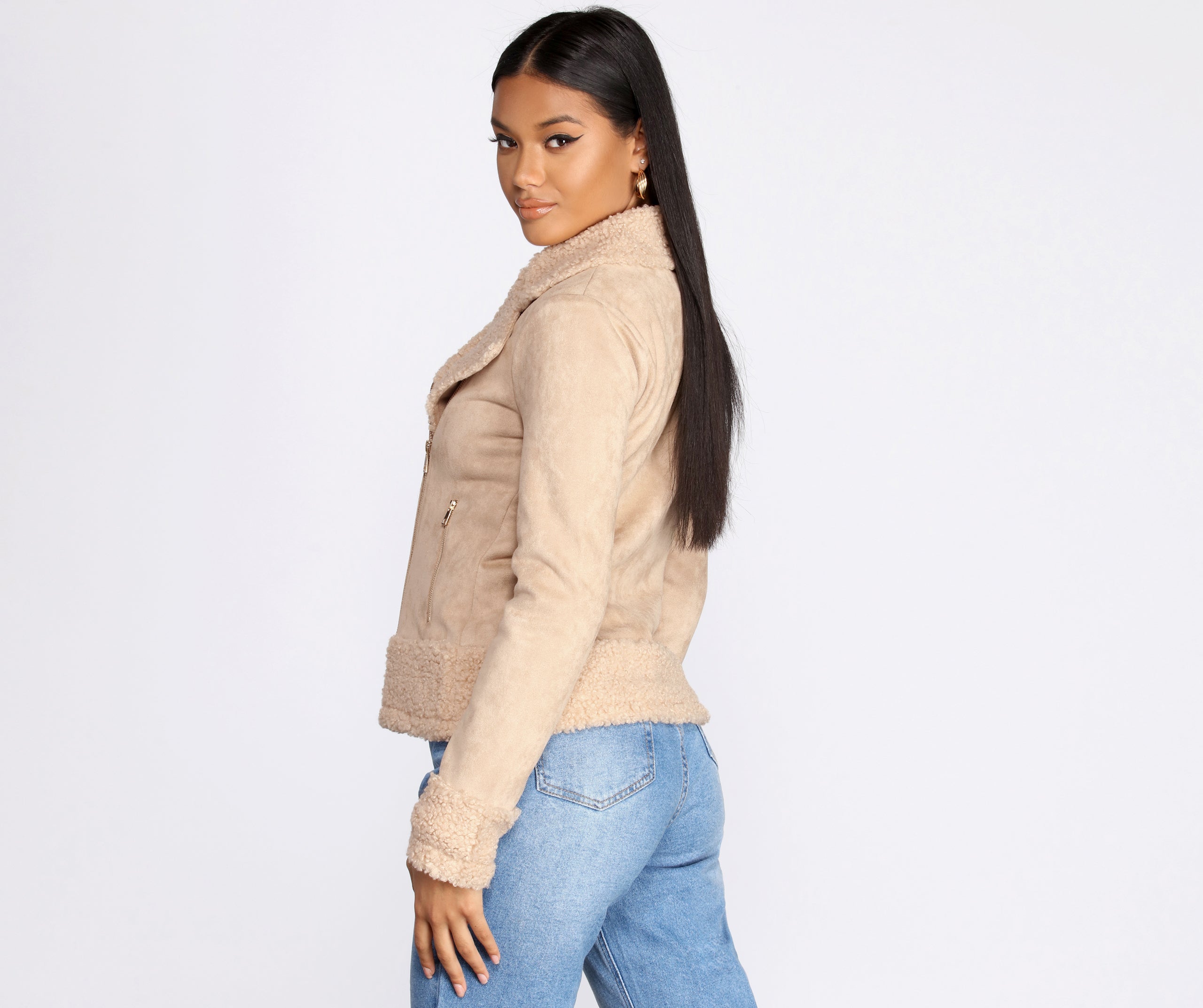 Penny-Lane Faux Suede Jacket