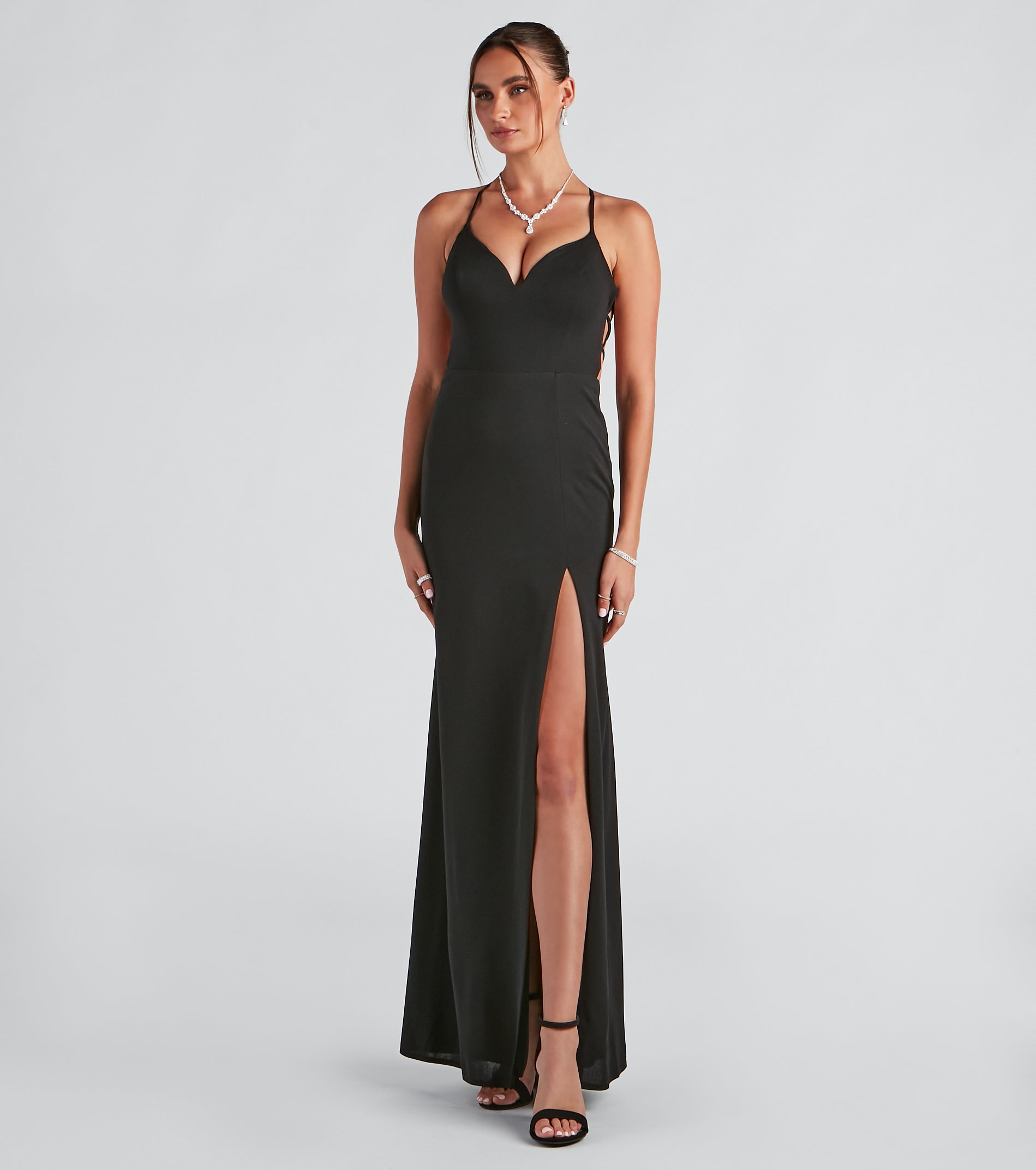 Cornelia Formal Crepe Strappy Dress