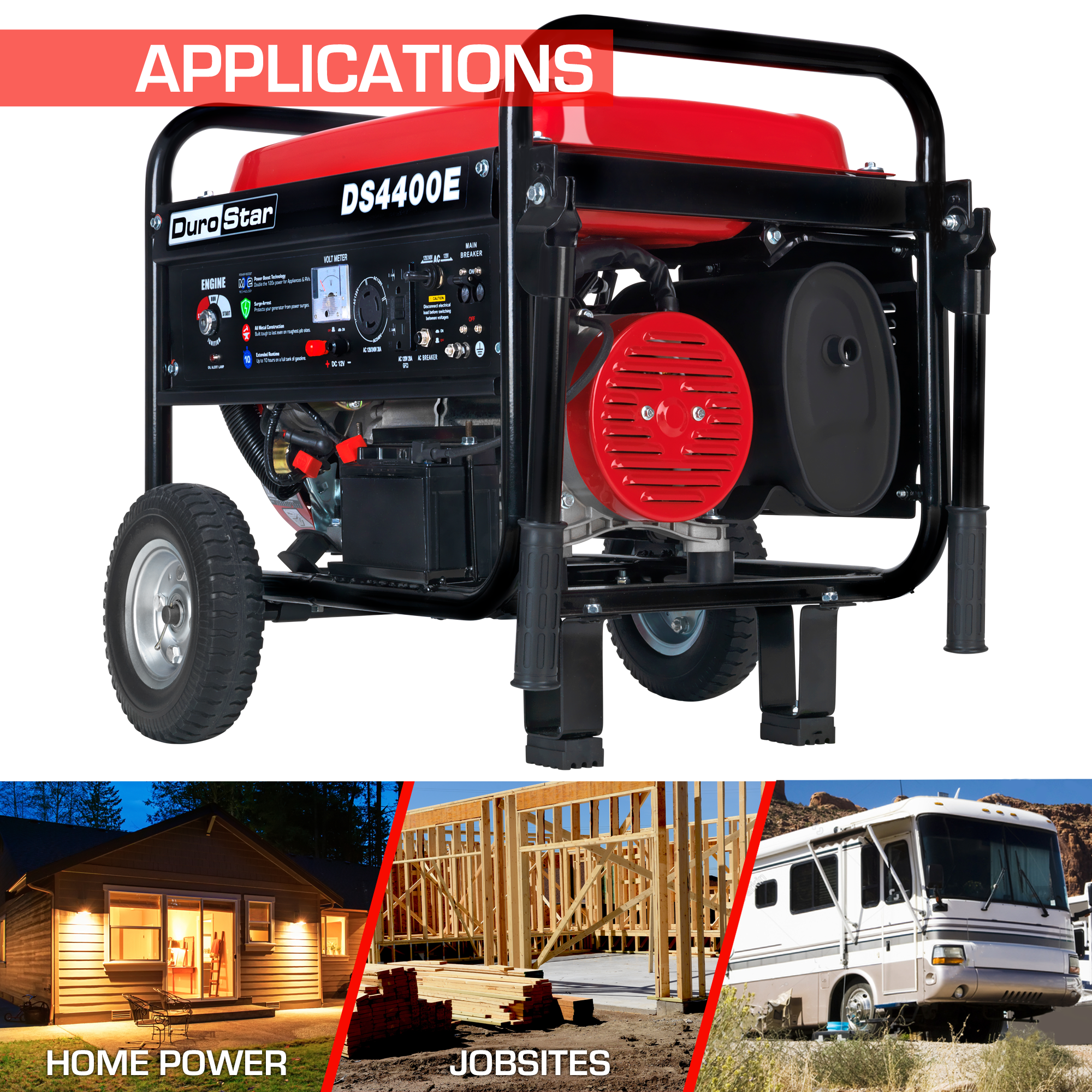 4,400 Watt Gasoline Portable Generator