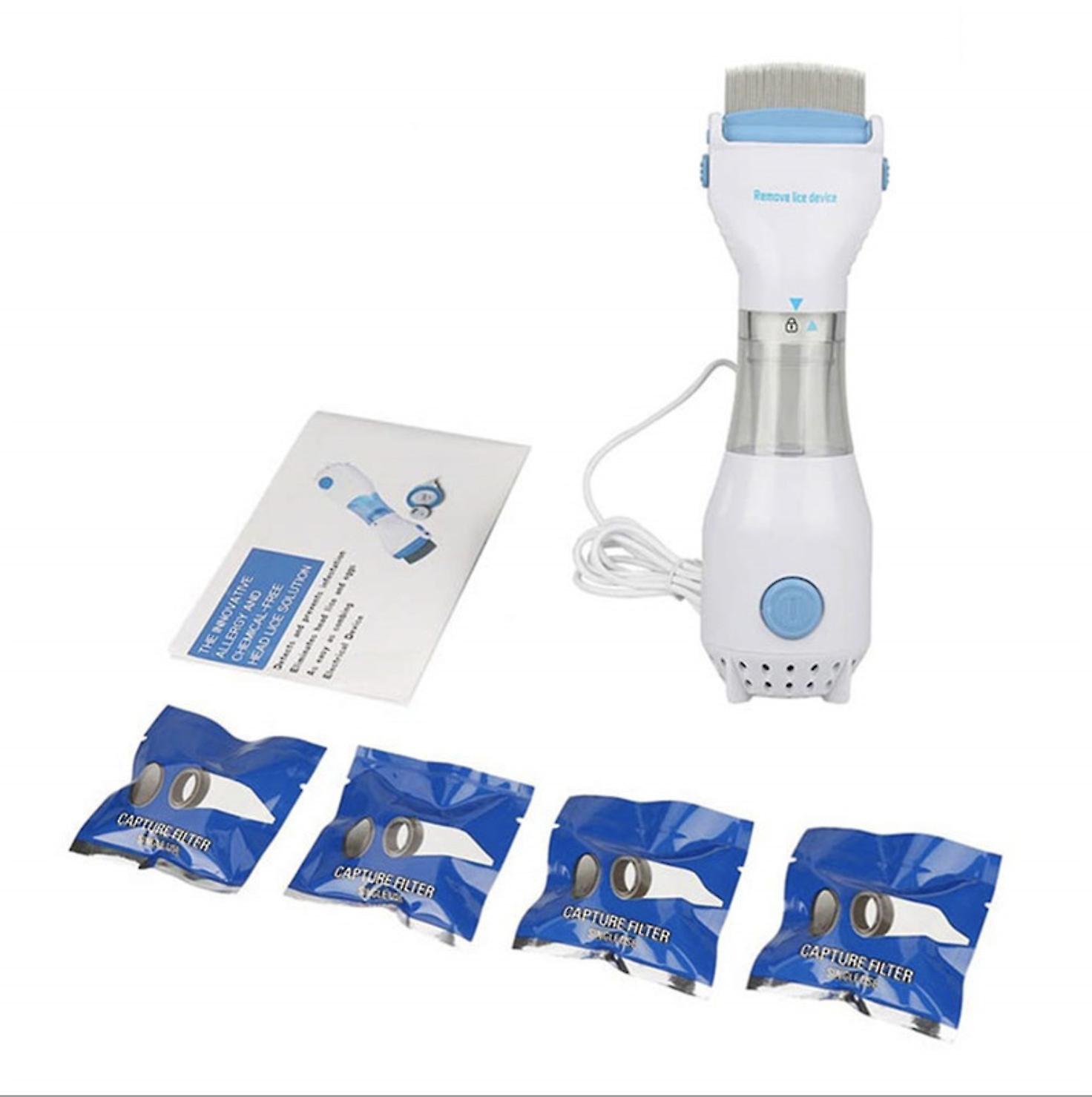 Miman Automatic Head Lice Eliminator Pet Hair Cleaner Safe Electric Pet Lice Comb Household Portable Cat Dog Grooming-uk Plug