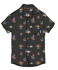 Chill Organic Cotton Short Sleeve Shirt - Joshua Tree Black