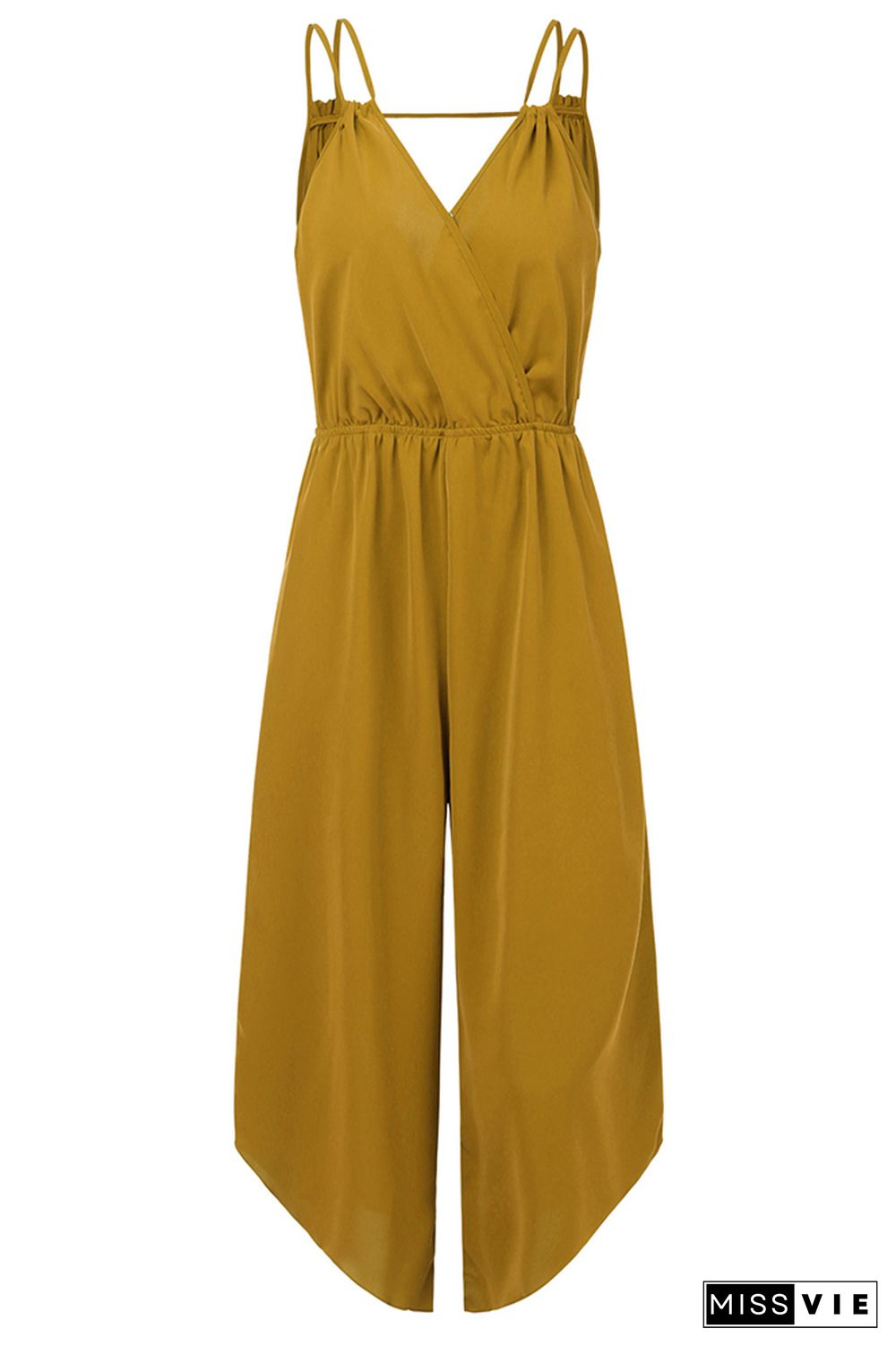 Solid Color Slip Wide Leg Pants Jumpsuit Wholesale